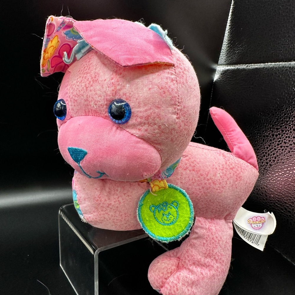 Doodle‎ Pets Pink Puppy Dog  7" PLUSH Stuffed Animal Jakks Pacific 2005 READ